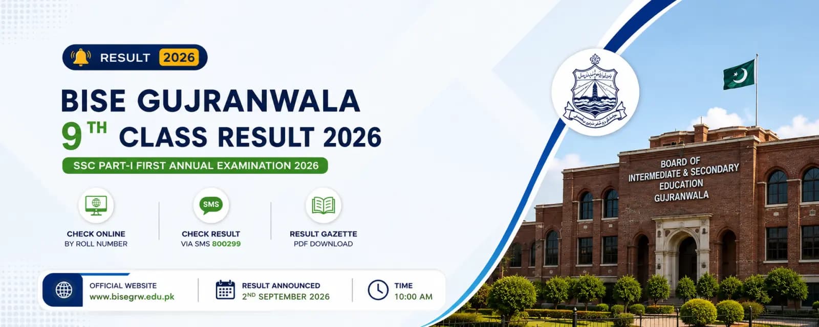 BISE Gujranwala 9th Class Result 2026 Announced – Check Result by Roll Number