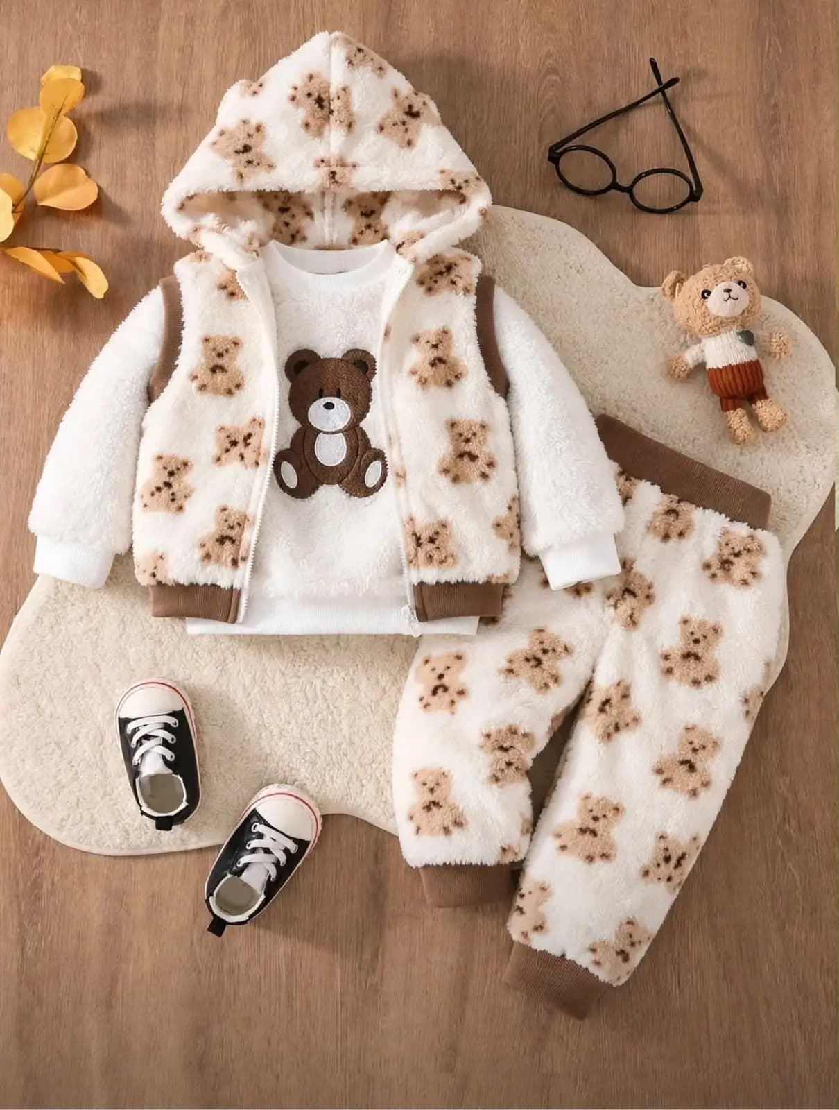 Cute Baby Winter Collection – Soft Plush Fleece Outfit Sets for Boys & Girls in Lahore