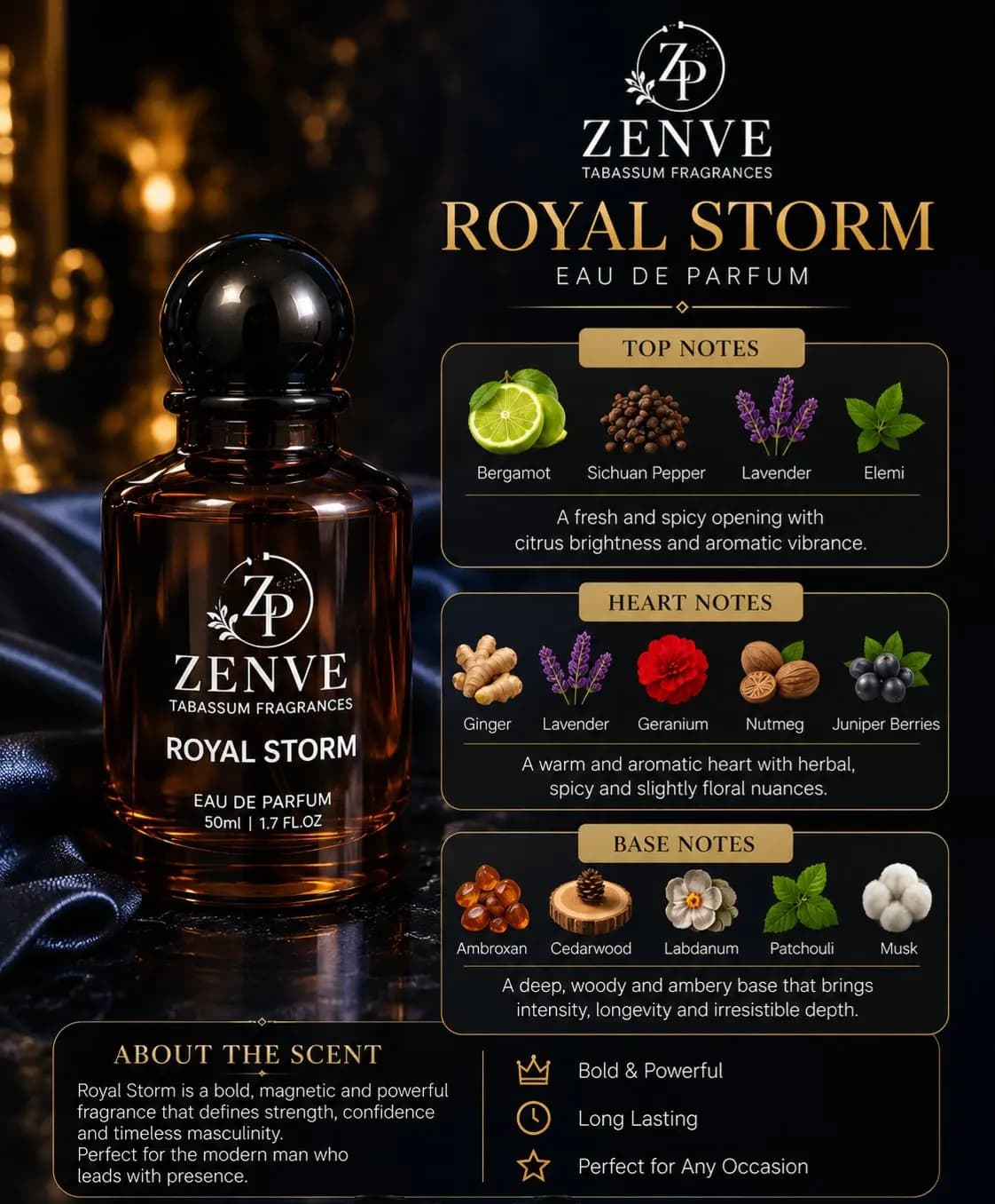ZENVE Royal Storm Long lasting perfume for men in Bahawalpur City, Bahawalpur