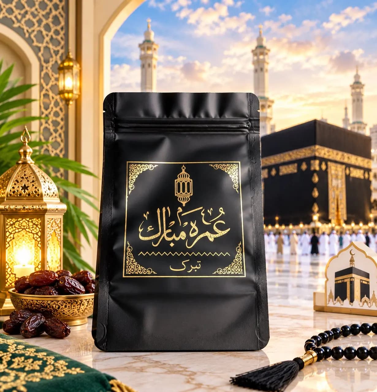pack of 12 Umrah mubarak printed taburak pouch size 4.5/7.5 ,Umrah Mubarak printed taburak zip pouch in Allama Iqbal Town, Lahore