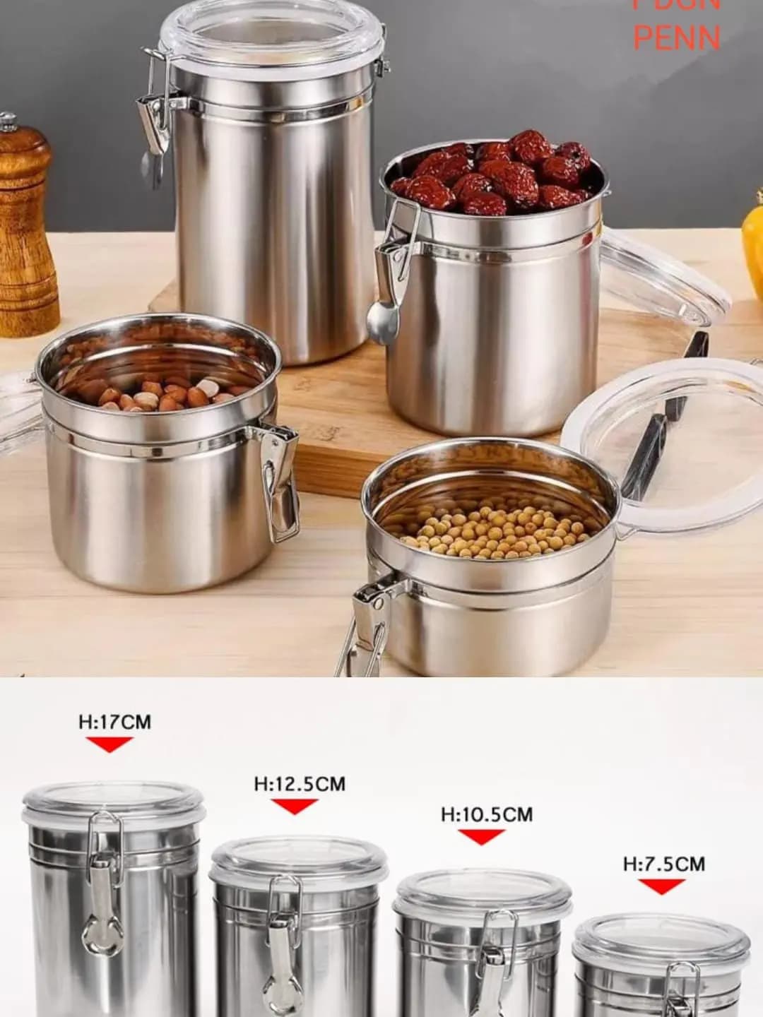 Stainless steel 4pcs jar in Wah Cantt, Wah Cantonment