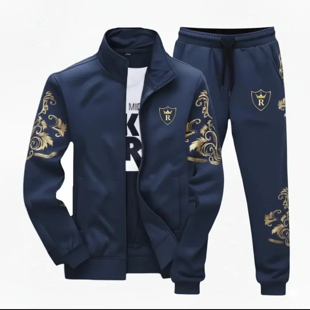 Nevy gold fleece tracksuit for men winter slim fit in Lahore